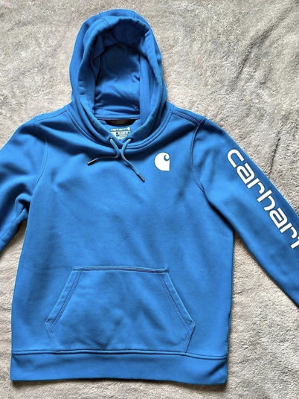 Carhartt Women's Relaxed Fit Hoodie Blue Large